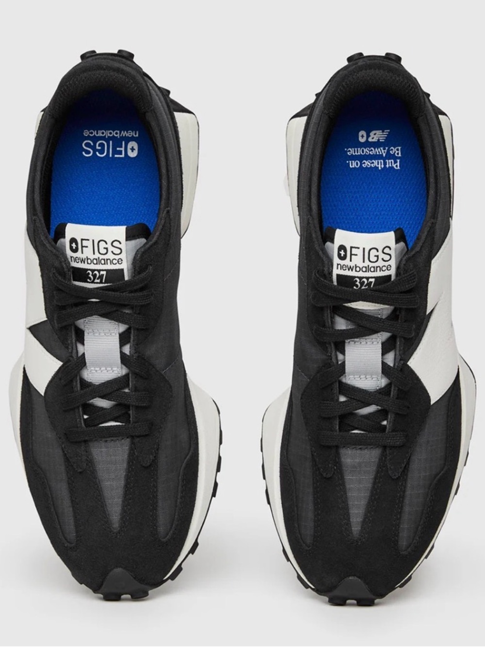 Figs New Balance 327-Black /White -8.5 Worn a few times -like new. No box. - Picture 2 of 16